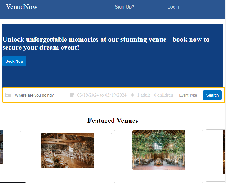 Image of Venue Booking and Recommendation System